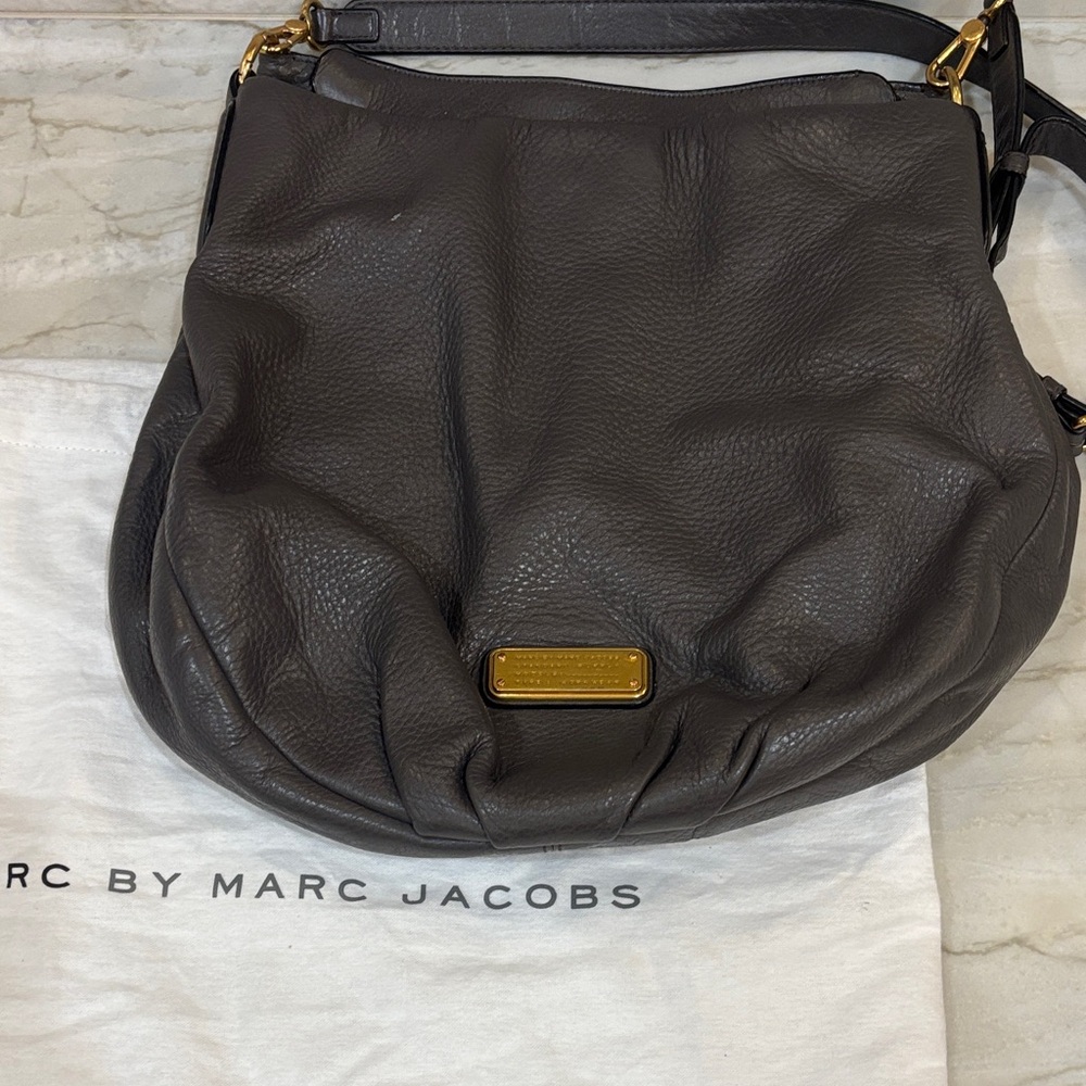 Marc by Marc Jacobs Dark Gray Leather Shoulder Bag